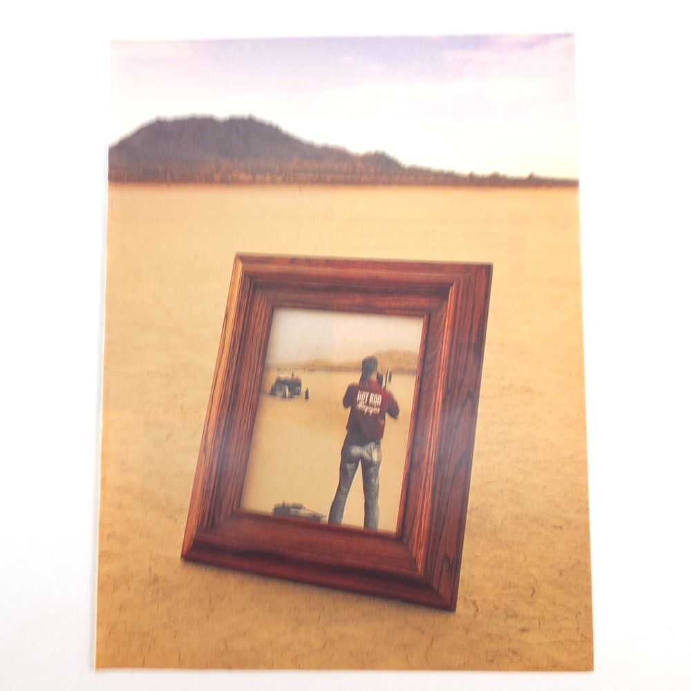 Hot Rod Dry Lake Framed Scene Photographer Landscape Desert Print Ad 2008